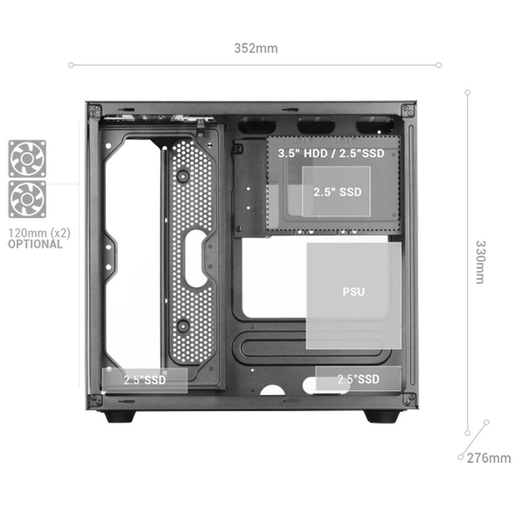 Caixa MARS GAMING MC-VIEW Micro-ATX Vidro Temperado 90º Rosa - Imagem 6