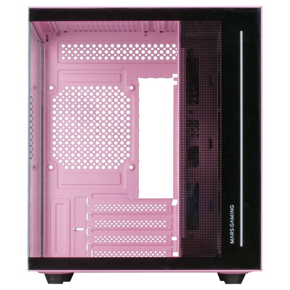 Caixa MARS GAMING MC-VIEW Micro-ATX Vidro Temperado 90º Rosa - Imagem 5