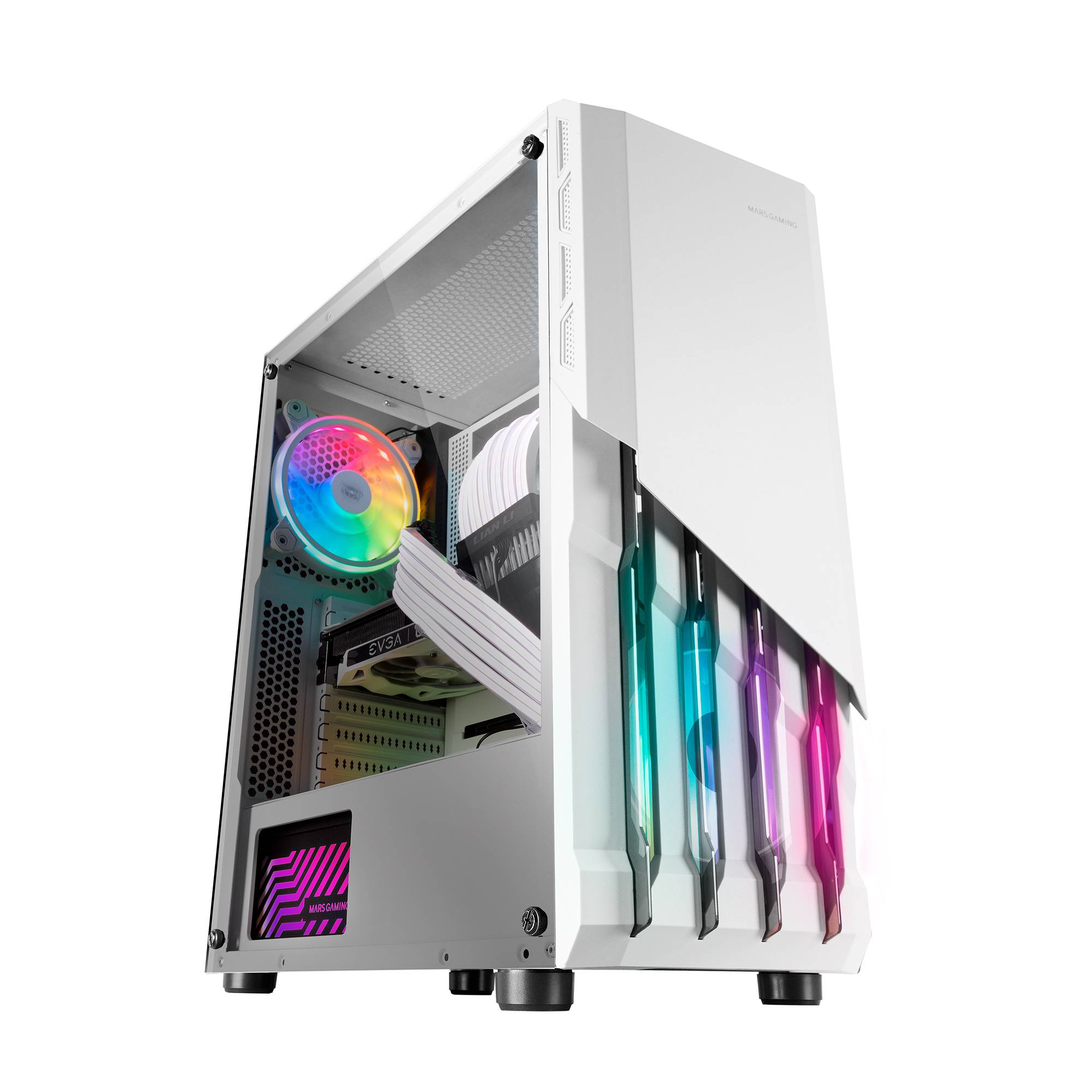 Caixa ATX Mars Gaming MC-X2 Branco, 2 Ventoinhas FRGB, Frente Metal - Imagem 6