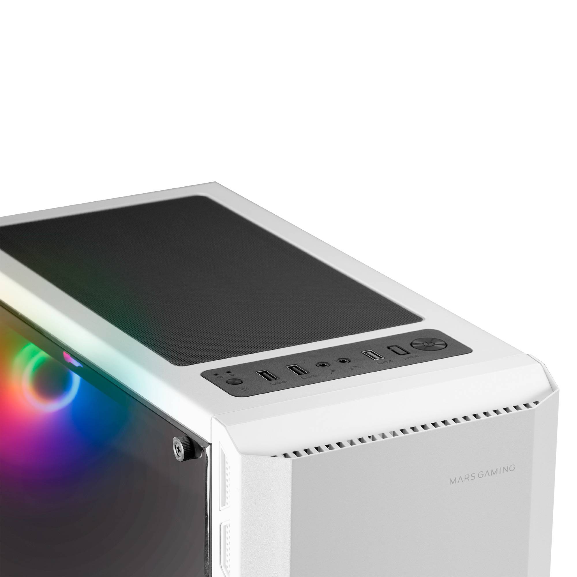 Caixa ATX Mars Gaming MC-X2 Branco, 2 Ventoinhas FRGB, Frente Metal - Imagem 5
