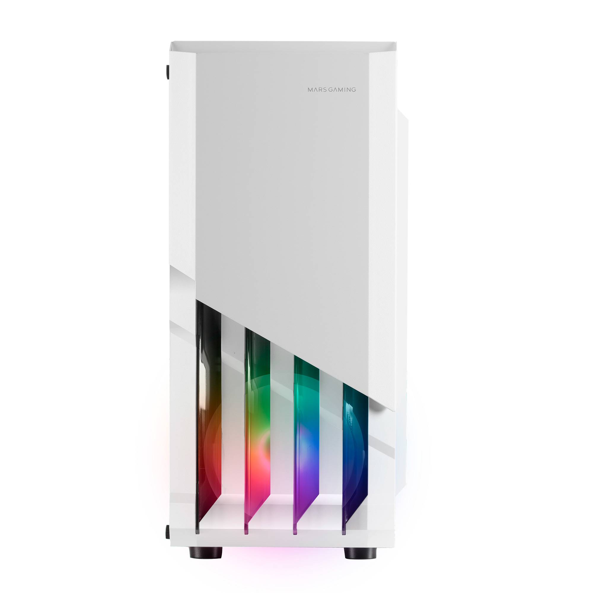 Caixa ATX Mars Gaming MC-X2 Branco, 2 Ventoinhas FRGB, Frente Metal - Imagem 2