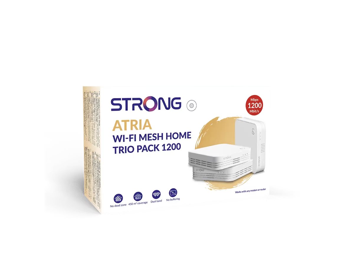 Sistema Mesh Strong ATRIA 1200 Trio 450m² Dual Band - Imagem 3