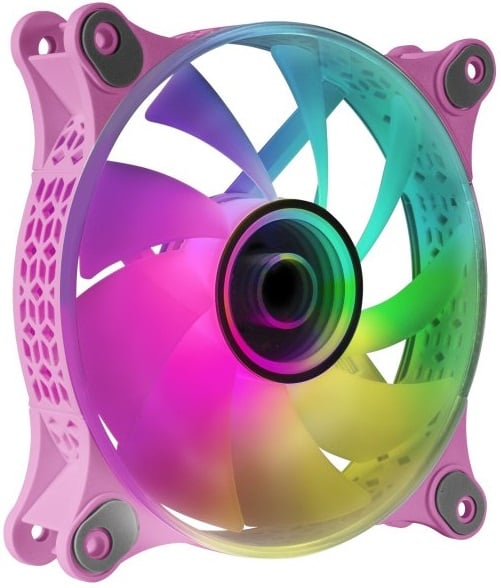 Ventoinha MARS GAMING MF-3D 12CM ARGB Espelho Infinito PWM Rosa - Imagem 4