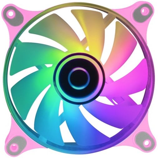 Ventoinha MARS GAMING MF-3D 12CM ARGB Espelho Infinito PWM Rosa
