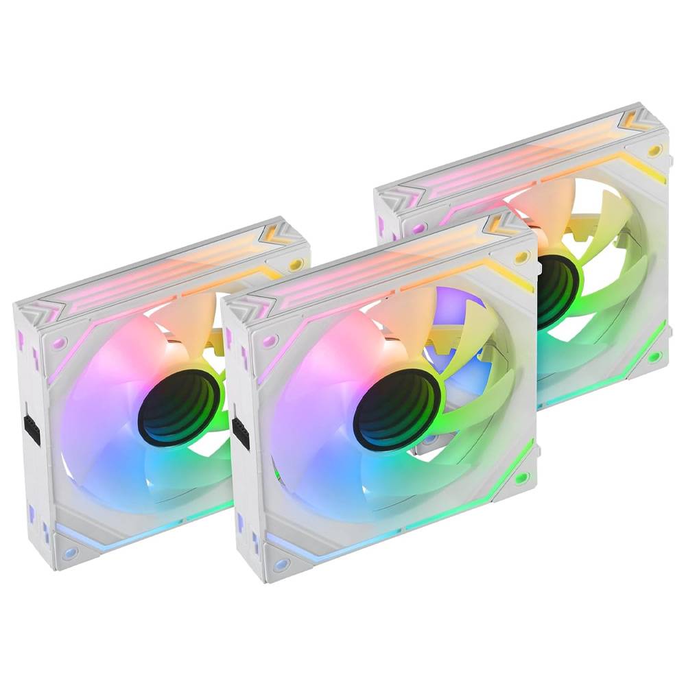 Kit Ventoinhas MARS GAMING MF-LINKFINITYKIT 120mm Modular Branco 3 Unidades