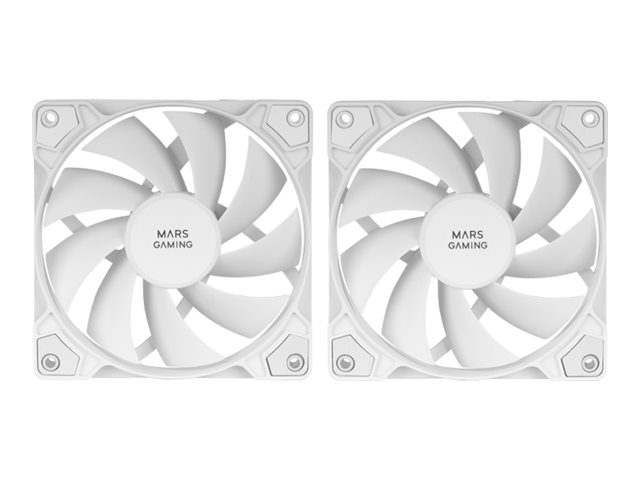 Ventoínhas MARS GAMING MF-PROX2 Kit 2x 120mm Branco - Imagem 1