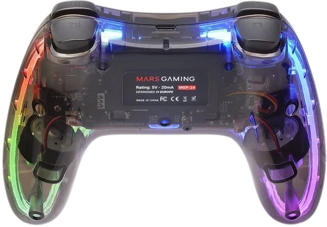 MARS GAMING MGP 24 WIRELESS CONTROLLER, 2.4G PRO NO-LAG, NEON RGB, PC, MAC, PS3, PS4, PS5, ANDROID - Imagem 3