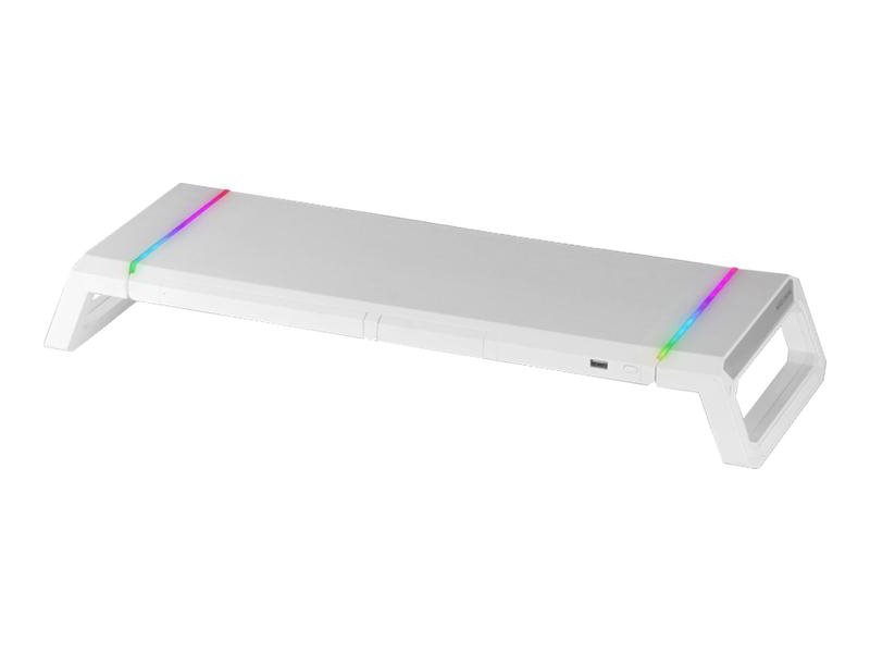 Suporte Monitor MARS GAMING MGS-ONE RGB USB Branco