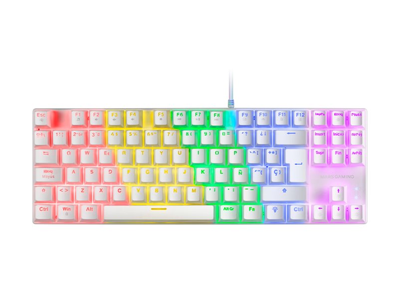 Teclado Mars Gaming MK80 TKL Mecânico Switches Red RGB PT Preto - Imagem 1