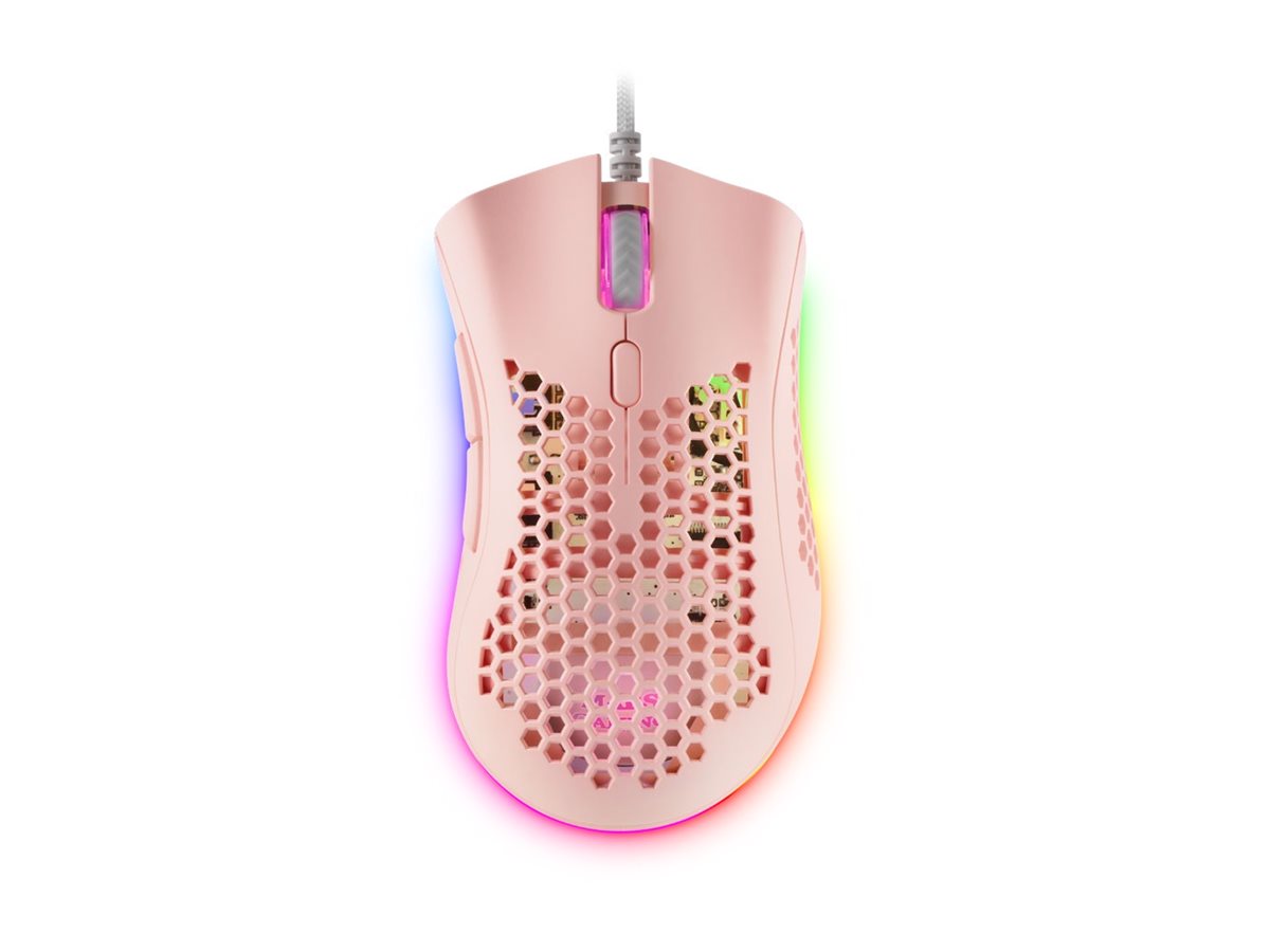 Rato Gaming MARS GAMING MMEX Rosa 7 Botões Com Fios