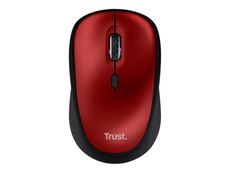 Rato Trust Yvi+ Sem Fios Silencioso Vermelho