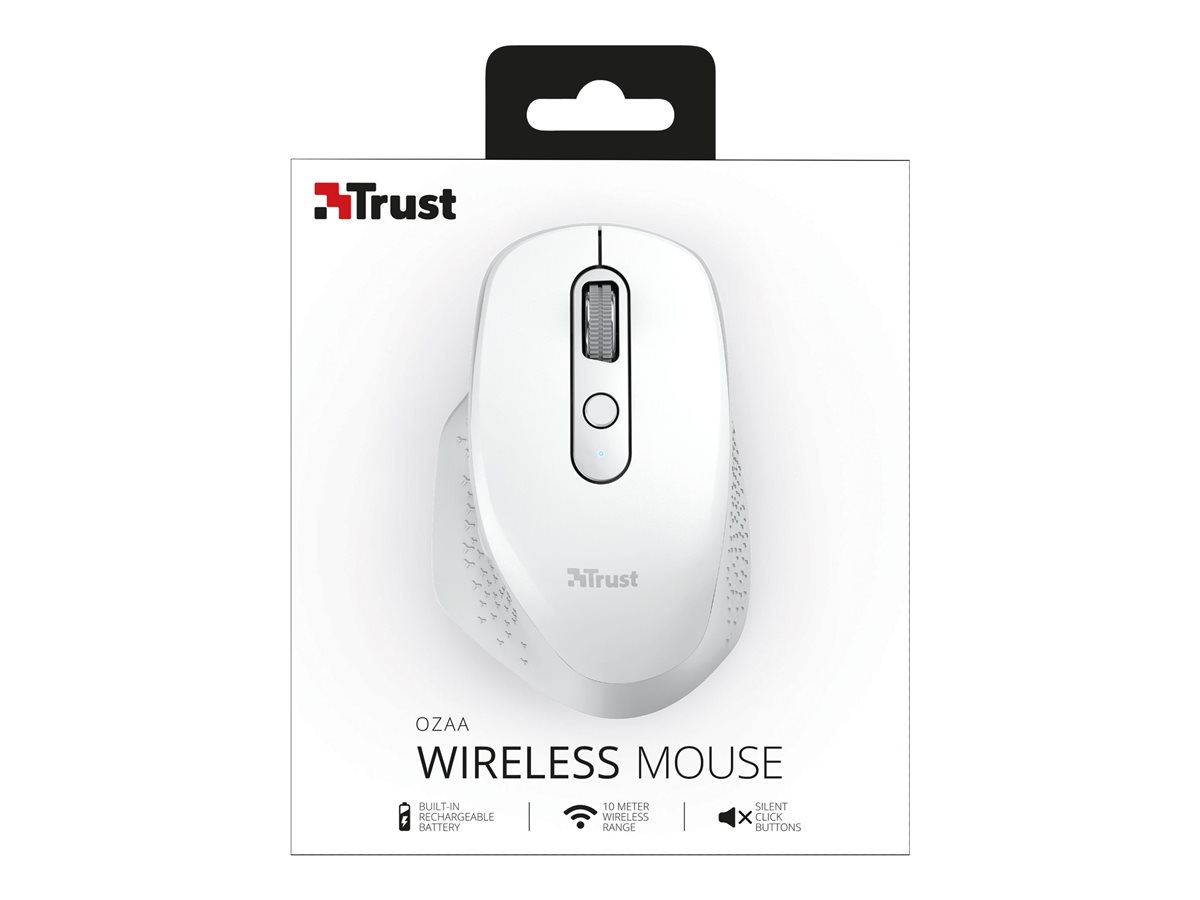 Rato Trust Ozaa Sem Fios Multi-Dispositivo Compacto Branco - Imagem 2