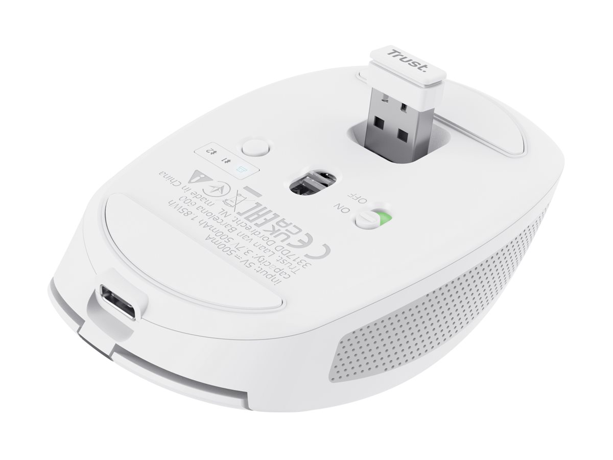 Rato Trust Ozaa Sem Fios Multi-Dispositivo Compacto Branco - Imagem 8