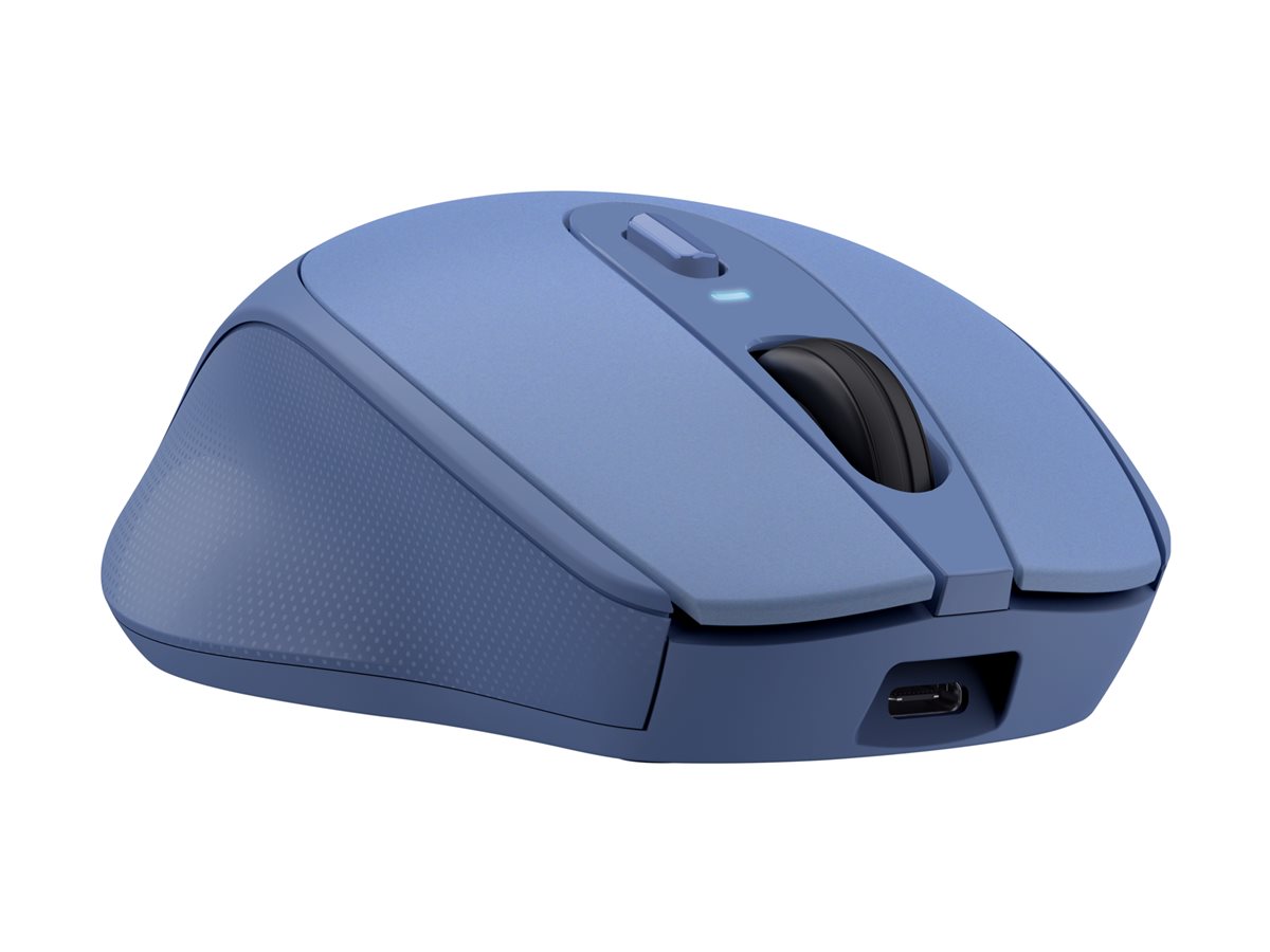 Rato Trust Zaya Sem Fios Recarregável Ambidextro Azul - Imagem 6