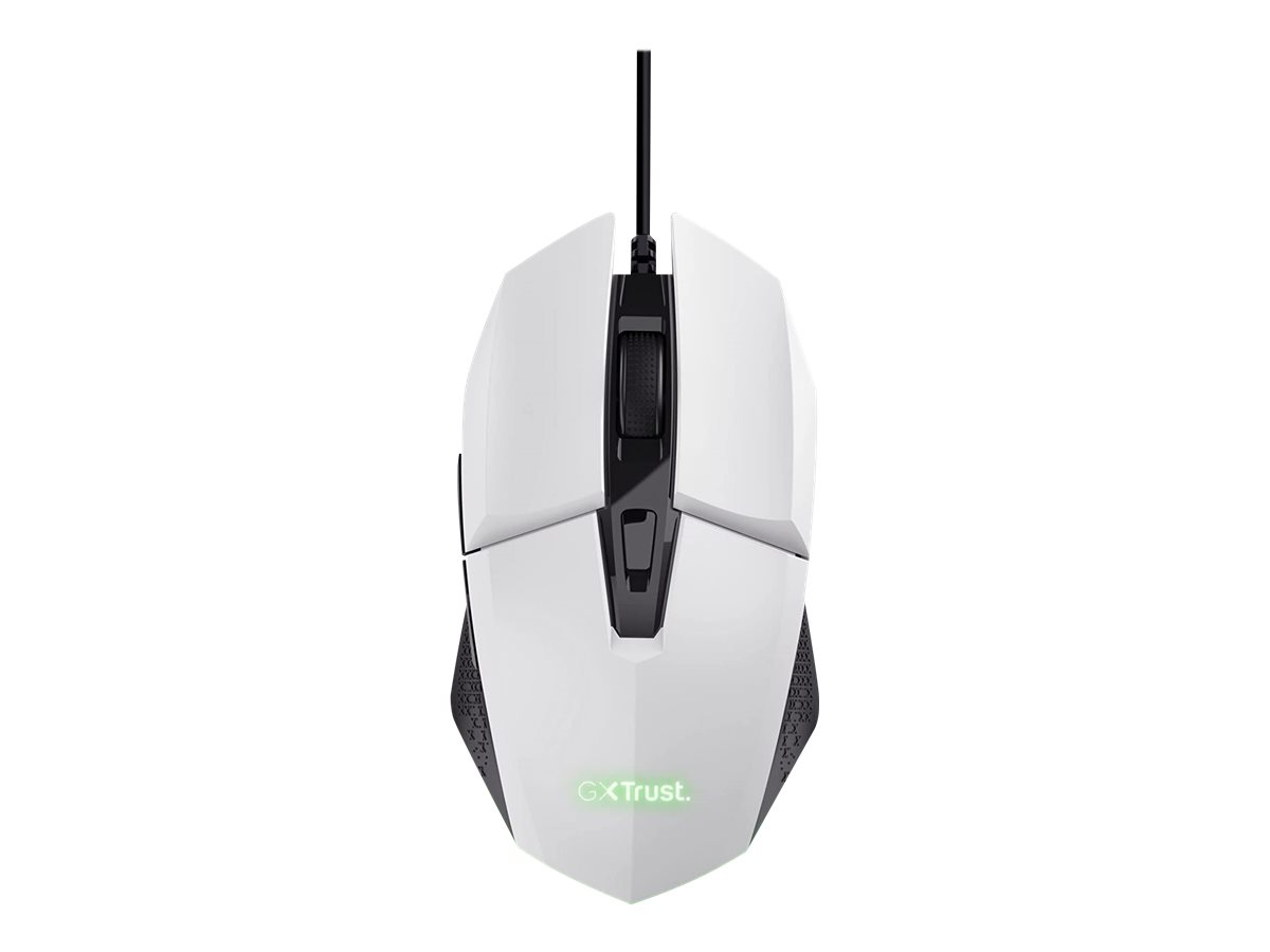 Rato Trust GXT 109W Felox Gaming Iluminado Branco