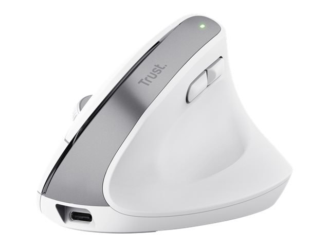 Rato Vertical Trust Bayo+ Sem Fios Bluetooth Ergonómico Branco