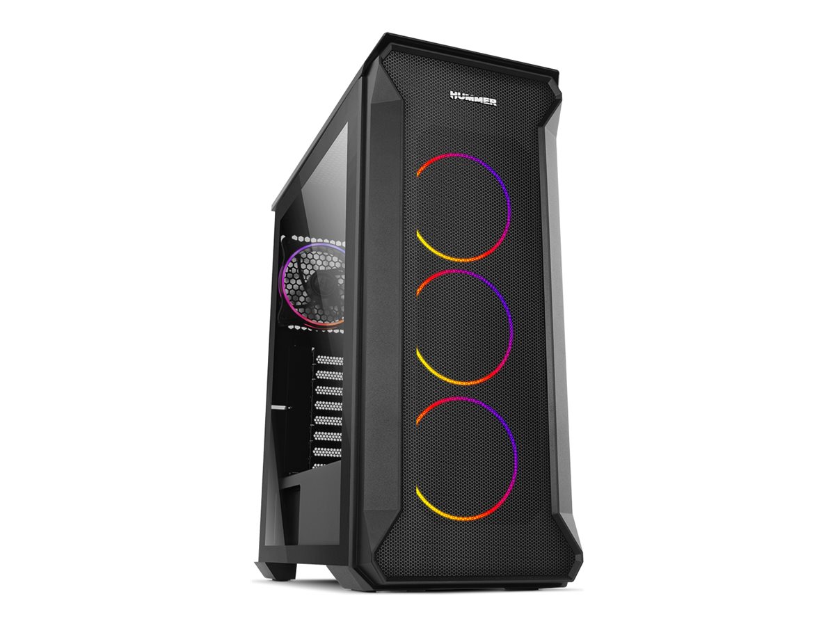 Caixa de PC NOX HUMMER QUANTUM ATX RGB Vidro Temperado Preto