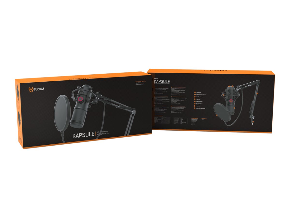 Microfone KROM Kapsule USB Preto - Imagem 3