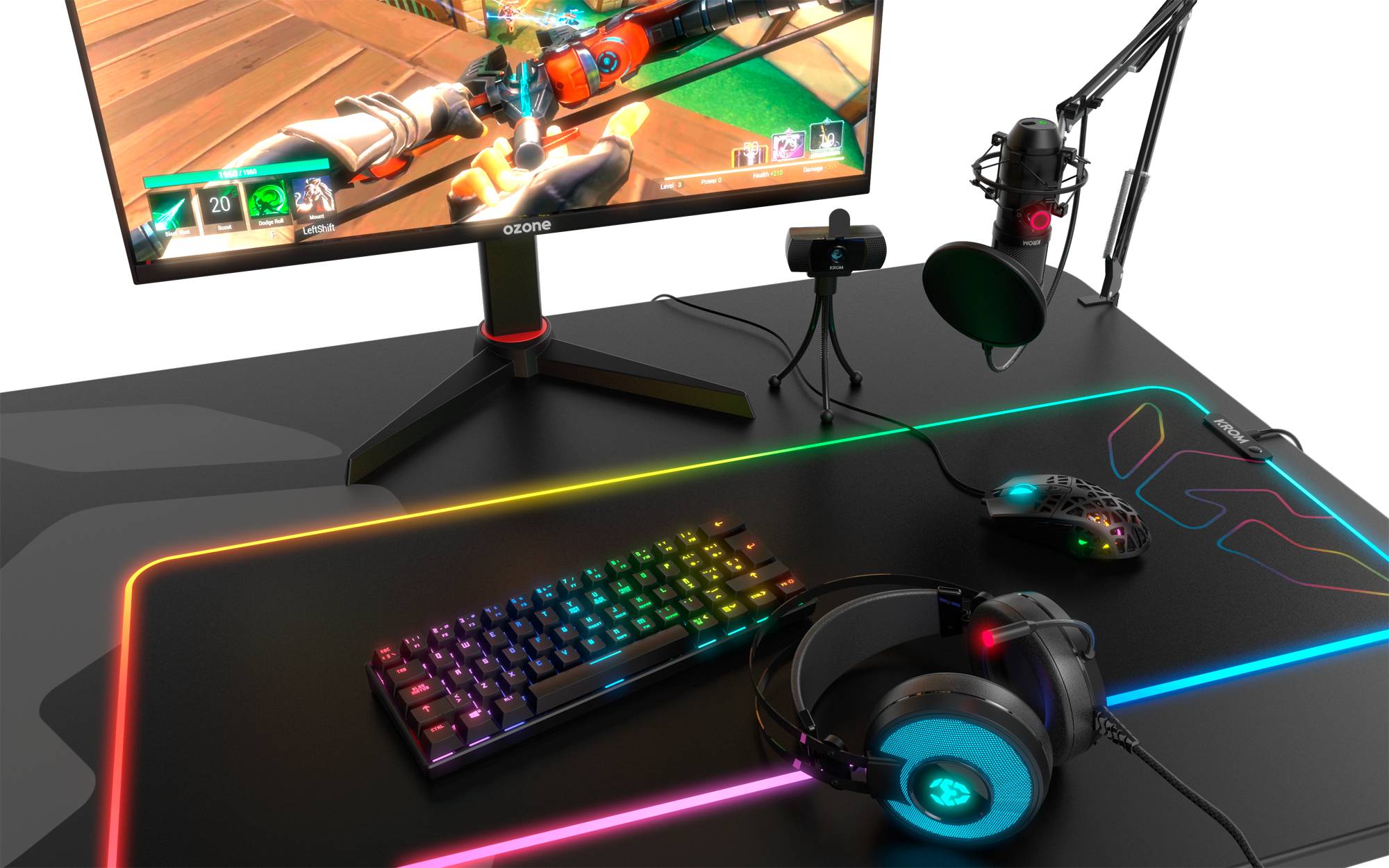 Rato NOX KROM KAIYU RGB Gaming Preto - Imagem 2