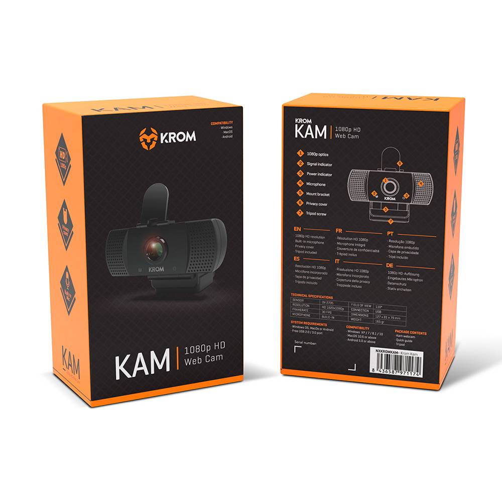 NOX KROM KAM FULL HD 1080P WEBCAM - Imagem 2