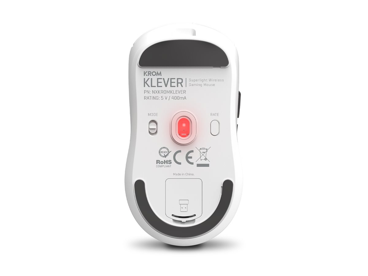 Rato Krom Klever Gaming Superlight Sem Fios Branco - Imagem 2