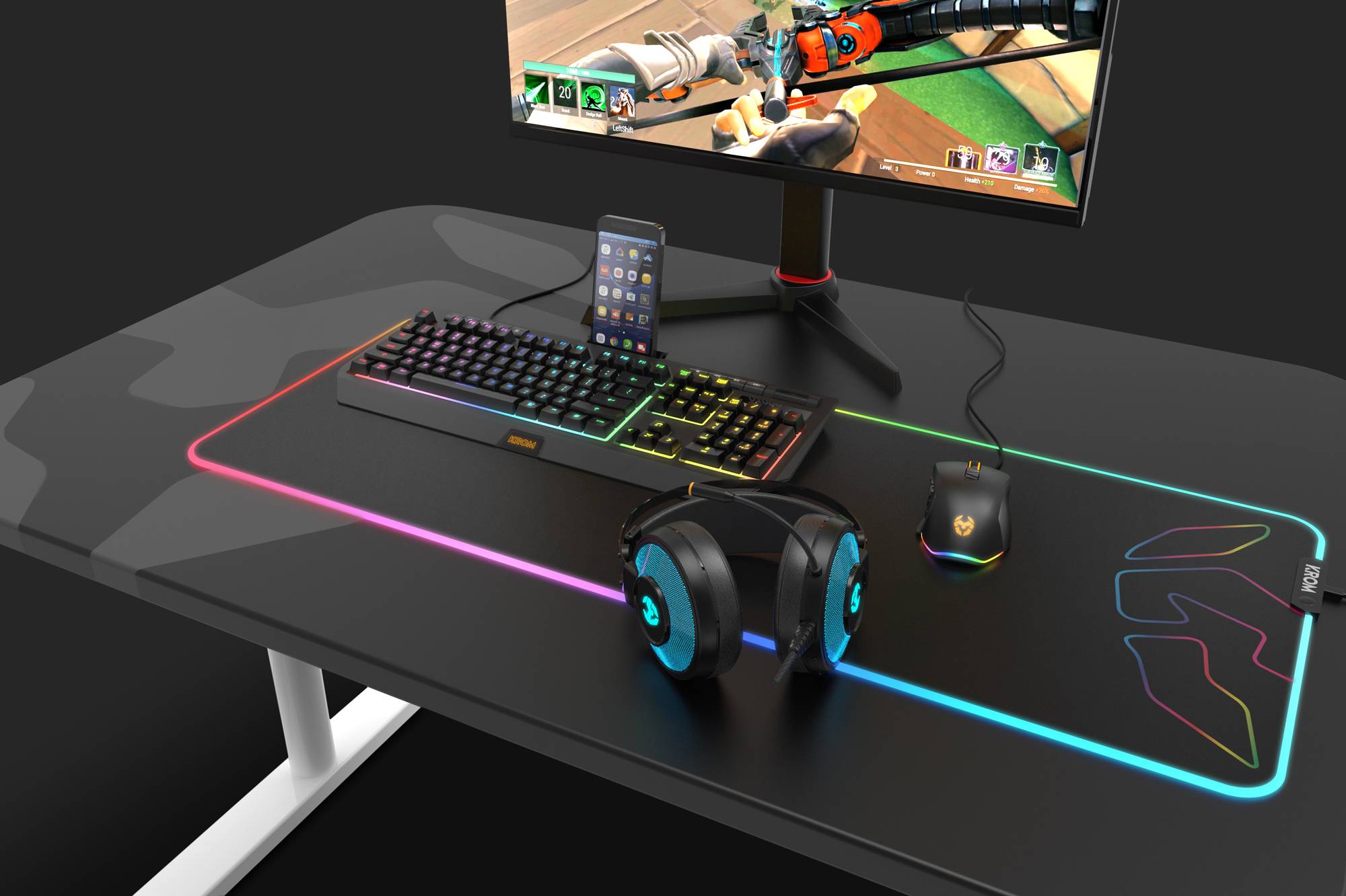 Teclado Gaming NOX KROM KUMA Semi-Mecânico RGB Layout PT - Imagem 2