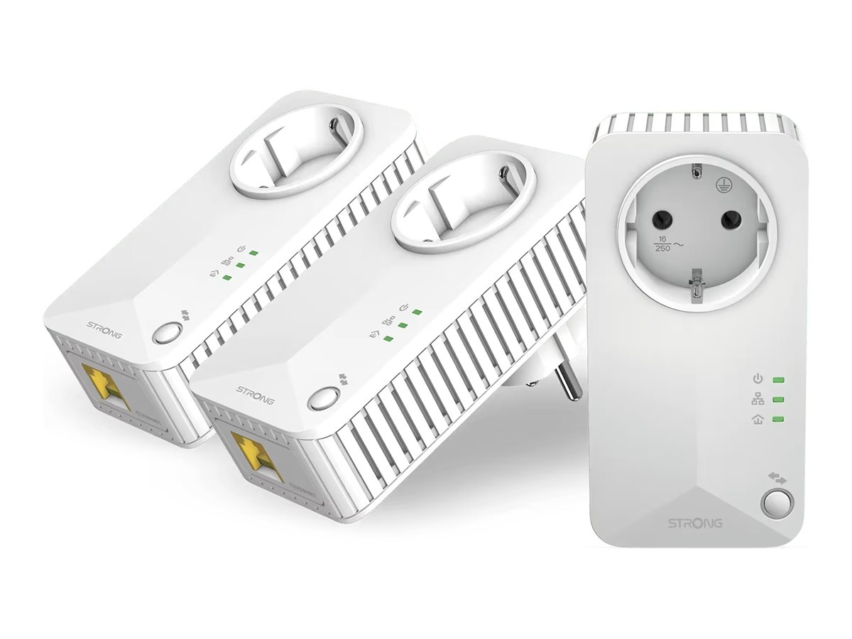 Kit Adaptador Powerline Strong 600 Triple V2 Gigabit - Imagem 3