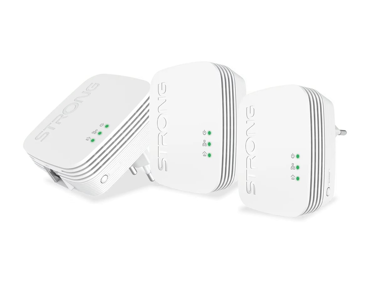 Kit Adaptador Powerline Strong 600 Triple V2 Gigabit - Imagem 2