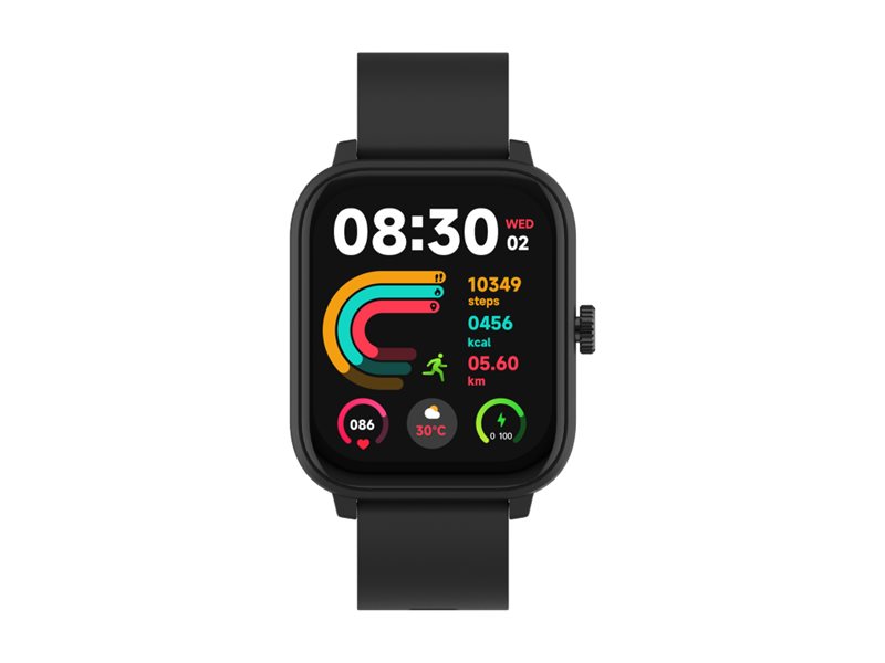 Relógio Inteligente MaxCom Ecowatch 4 1.85" Alça Silicone Preto Mate - Imagem 2