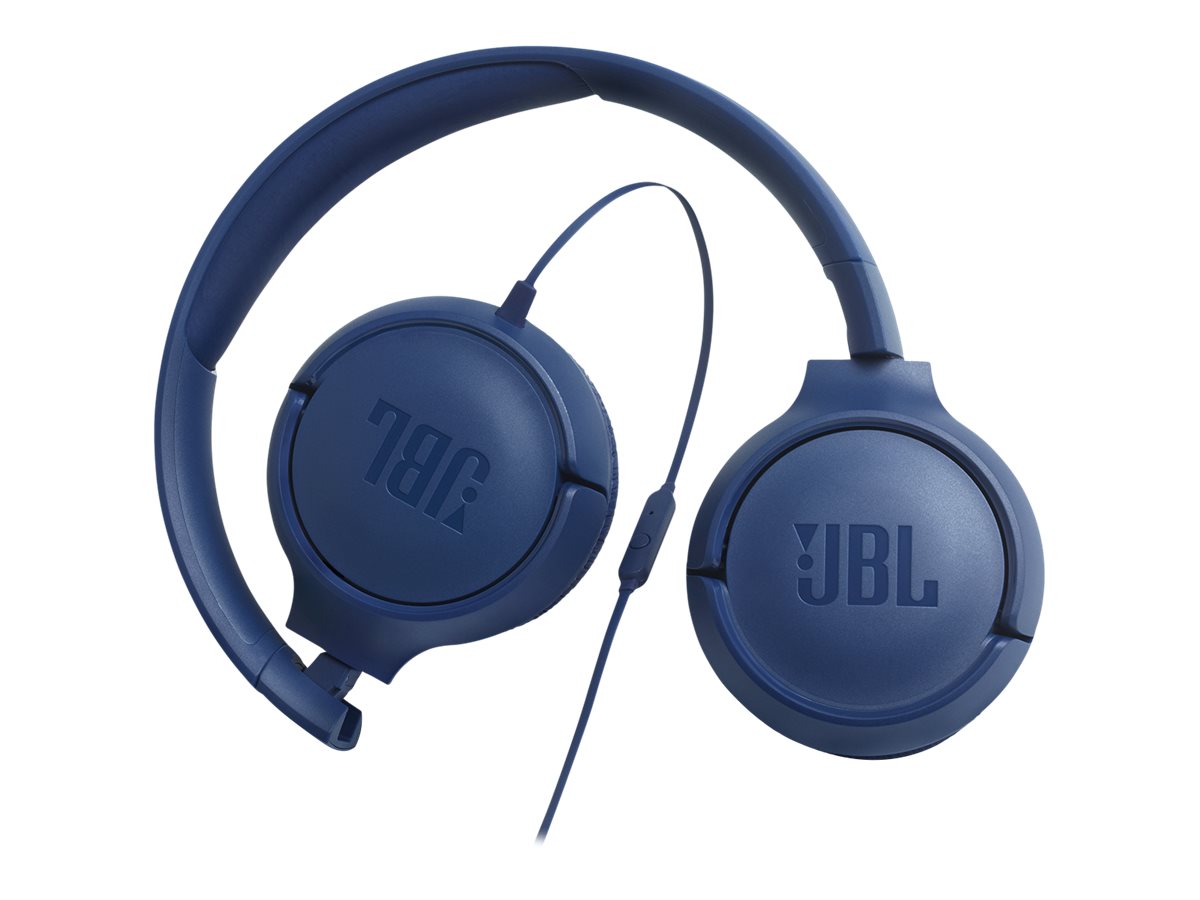 Auscultadores JBL TUNE 500 Com Cabo Microfone Azul - Imagem 5