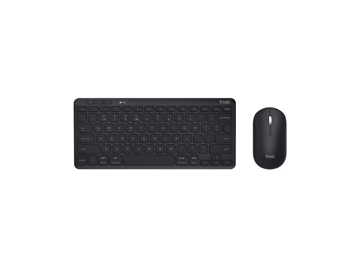 Kit Teclado Rato Trust Lyra Sem Fios Multi-Dispositivo Preto PT - Imagem 3