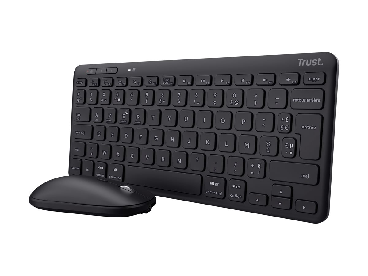 Kit Teclado Rato Trust Lyra Sem Fios Multi-Dispositivo Preto PT - Imagem 6