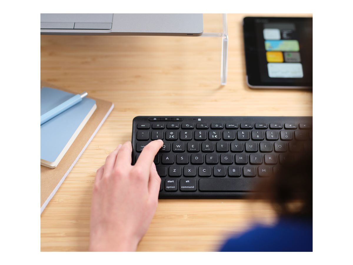 Kit Teclado Rato Trust Lyra Sem Fios Multi-Dispositivo Preto PT - Imagem 9
