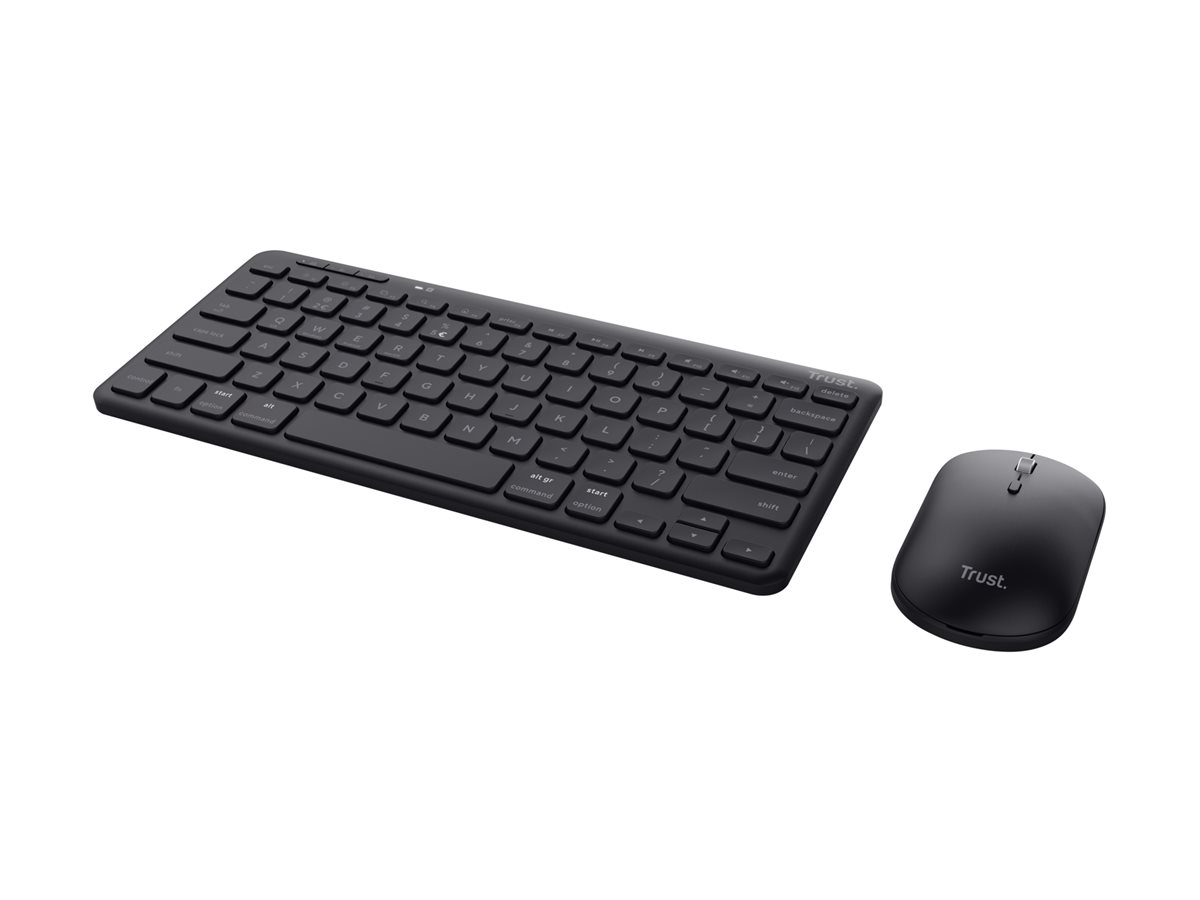 Kit Teclado Rato Trust Lyra Sem Fios Multi-Dispositivo Preto PT - Imagem 5