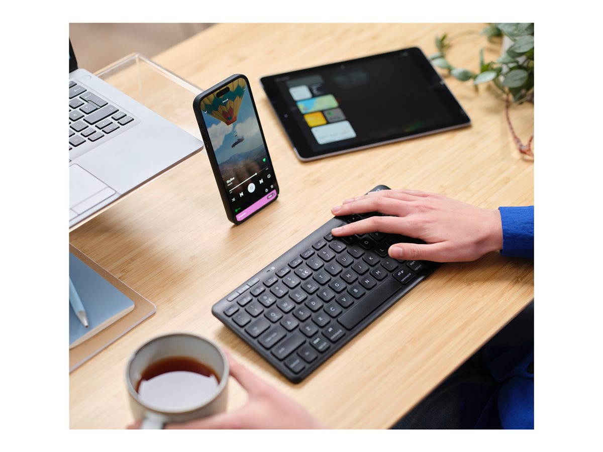 Kit Teclado Rato Trust Lyra Sem Fios Multi-Dispositivo Preto PT - Imagem 8