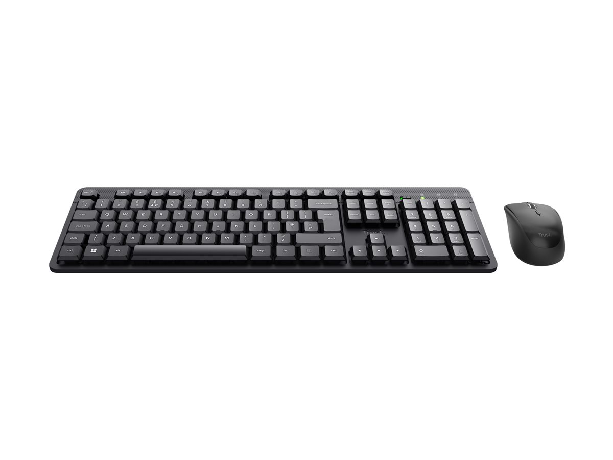 Conjunto Teclado Rato Trust TKM-360 Sem Fios Full Size Silencioso PT Preto - Imagem 4