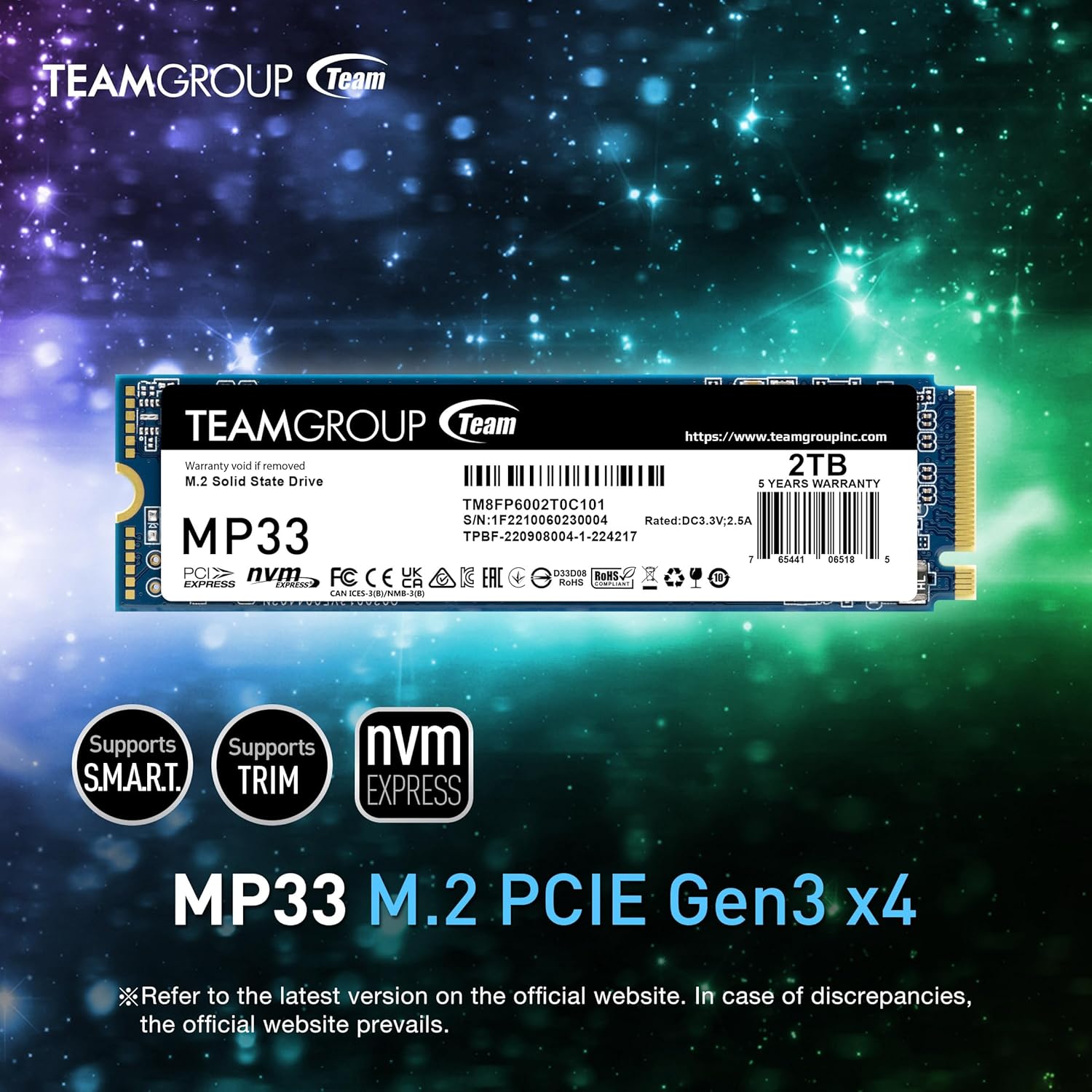 TEAM GROUP SSD MP33 NVME 256GB M.2 PCIE 3.0 - Imagem 4