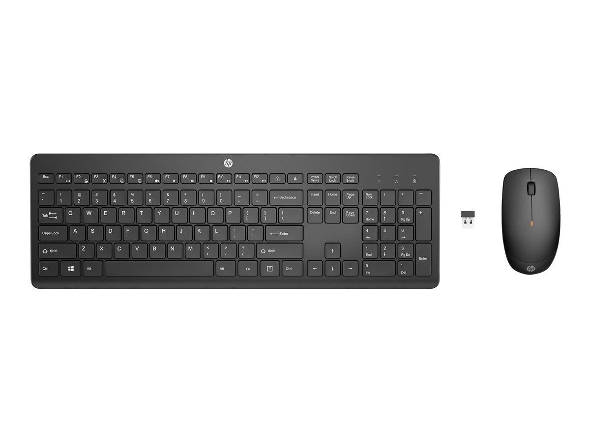 Conjunto Teclado Rato HP 235 Full Size Sem Fios PT Preto - Imagem 3