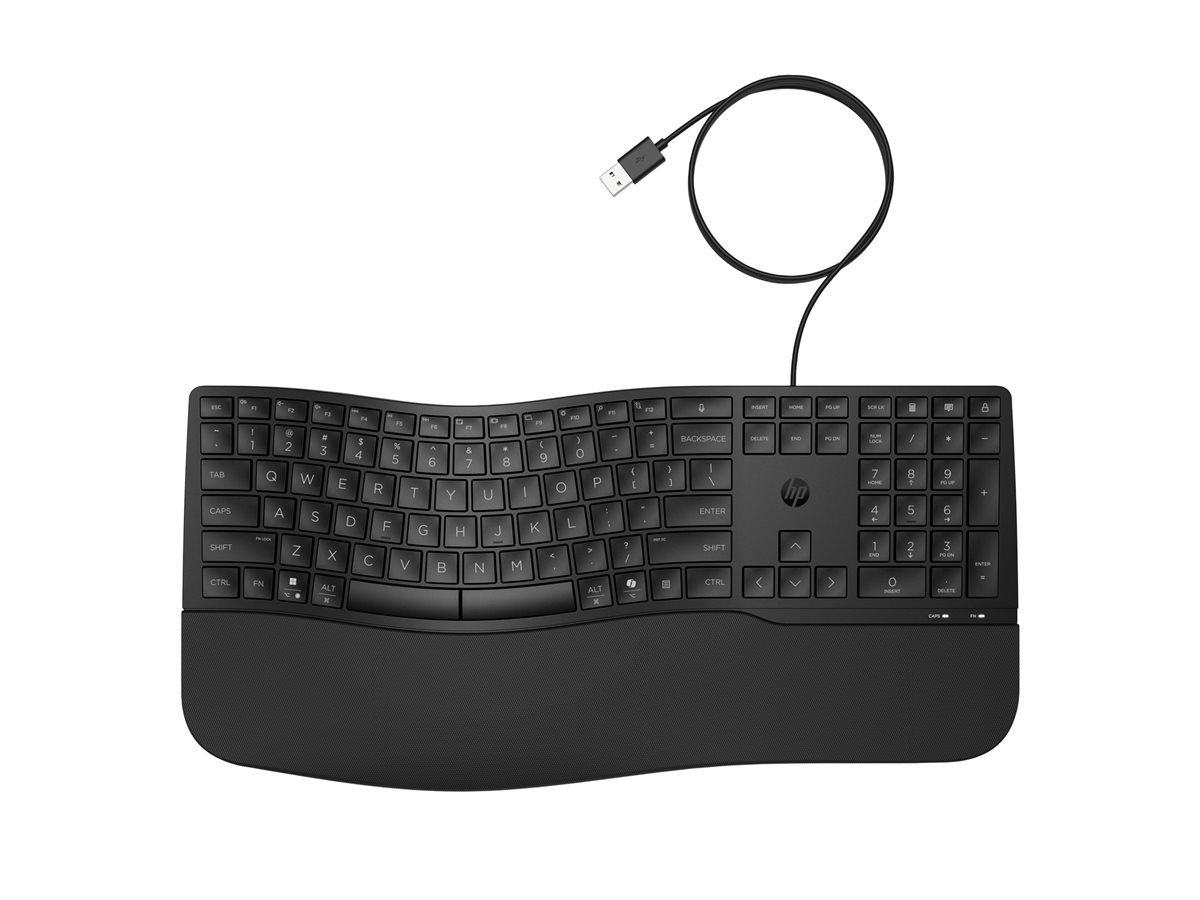 Teclado HP 485 Comfort Full Size PT Multi-Dispositivo Preto - Imagem 3