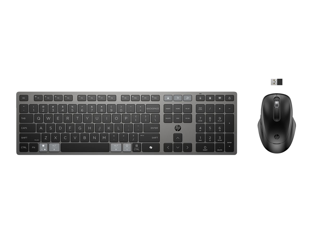 Kit Teclado Rato HP 725 Sem Fios Multi Dispositivo Recarregável Português Preto - Imagem 10