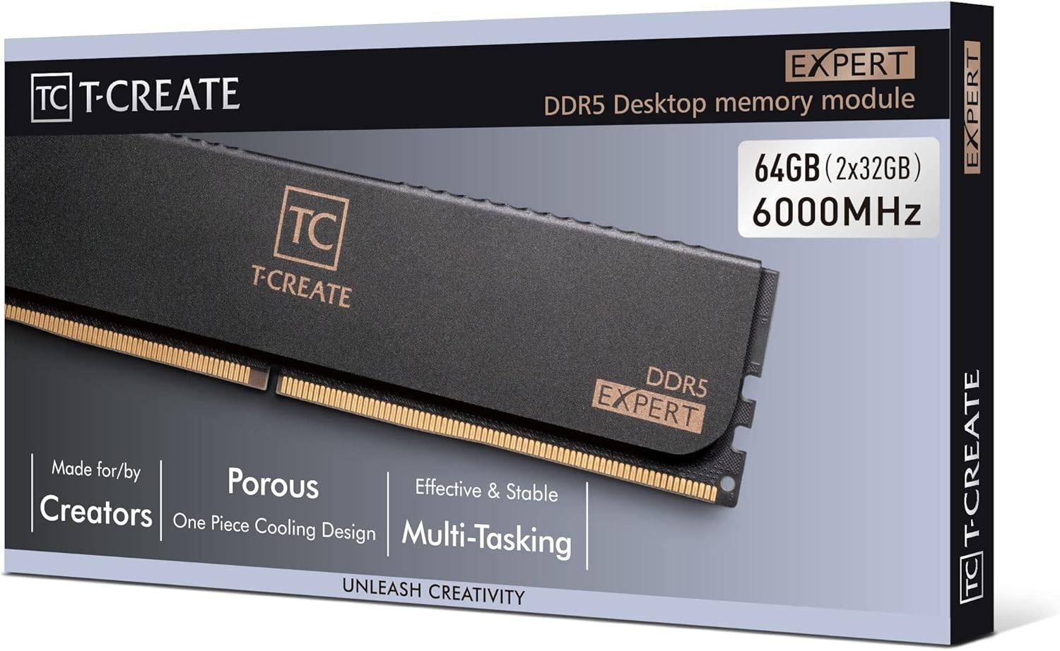 Memória RAM TEAM GROUP T-CREATE EXPERT DDR5 64GB (2x32GB) 6000MHz Preto - Imagem 8