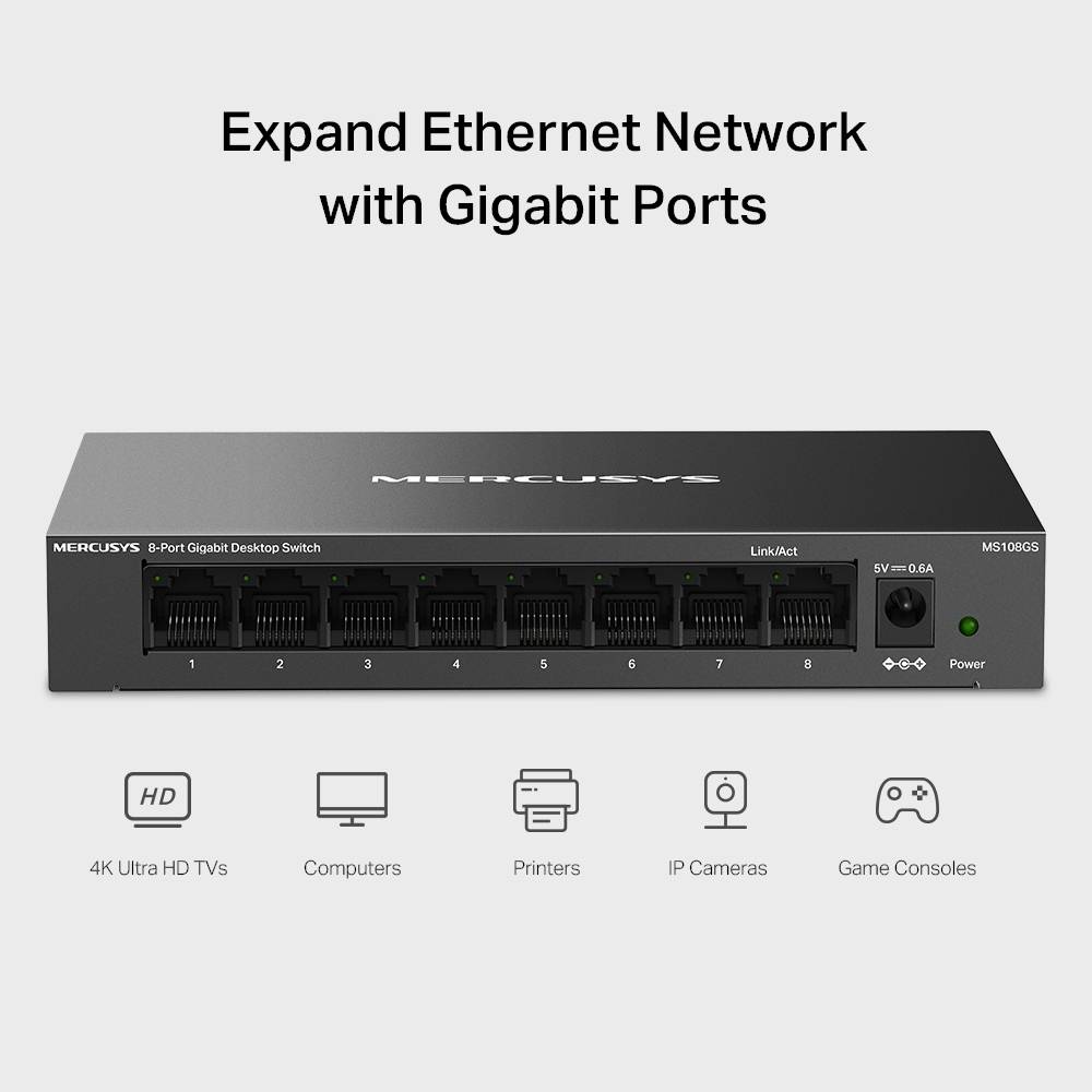 MERCUSYS 8-PORT GIGABIT SWITCH - Imagem 5