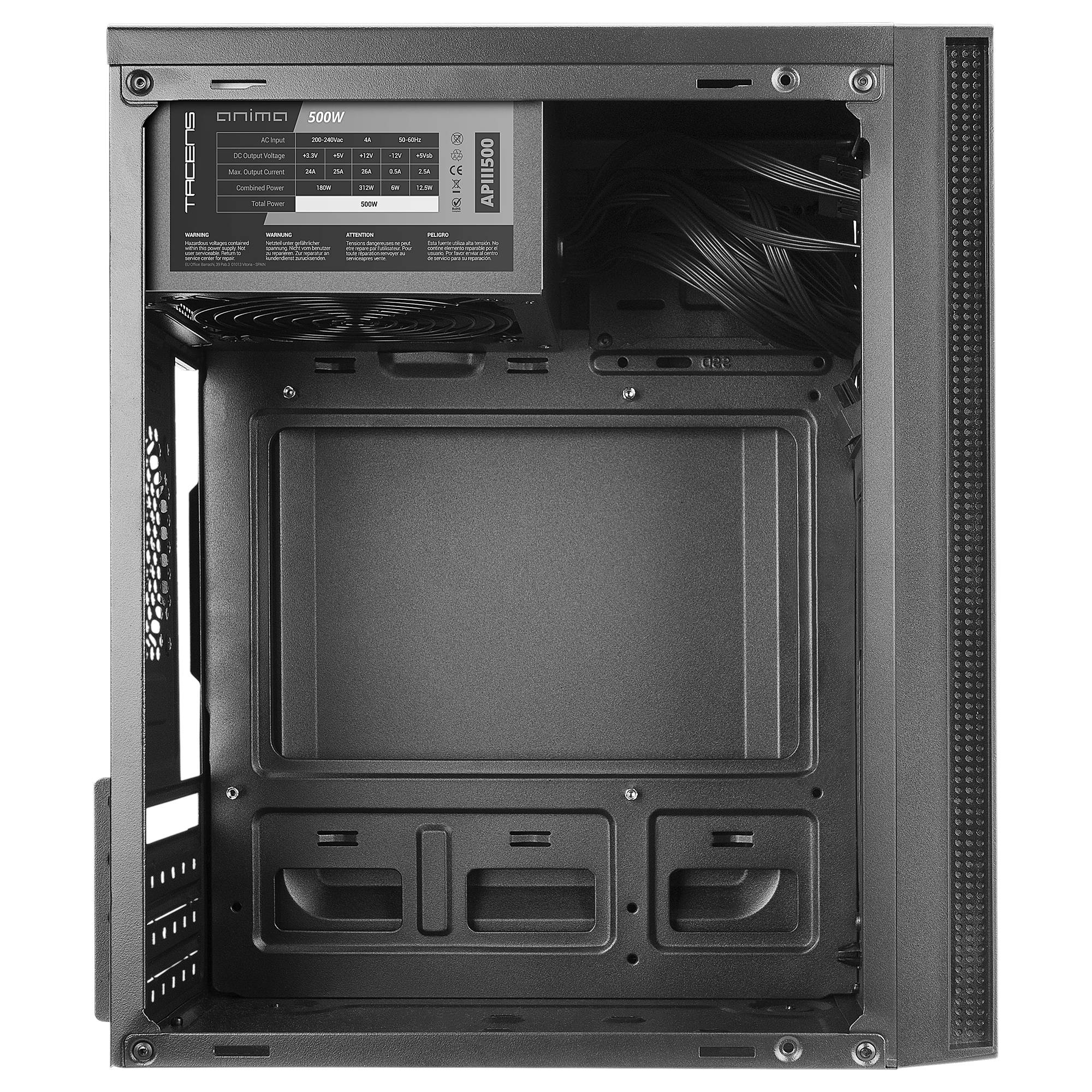 Caixa Micro-ATX Tacens Anima AC5500 Fonte 500W Mesh USB 3.0 Preto - Imagem 4