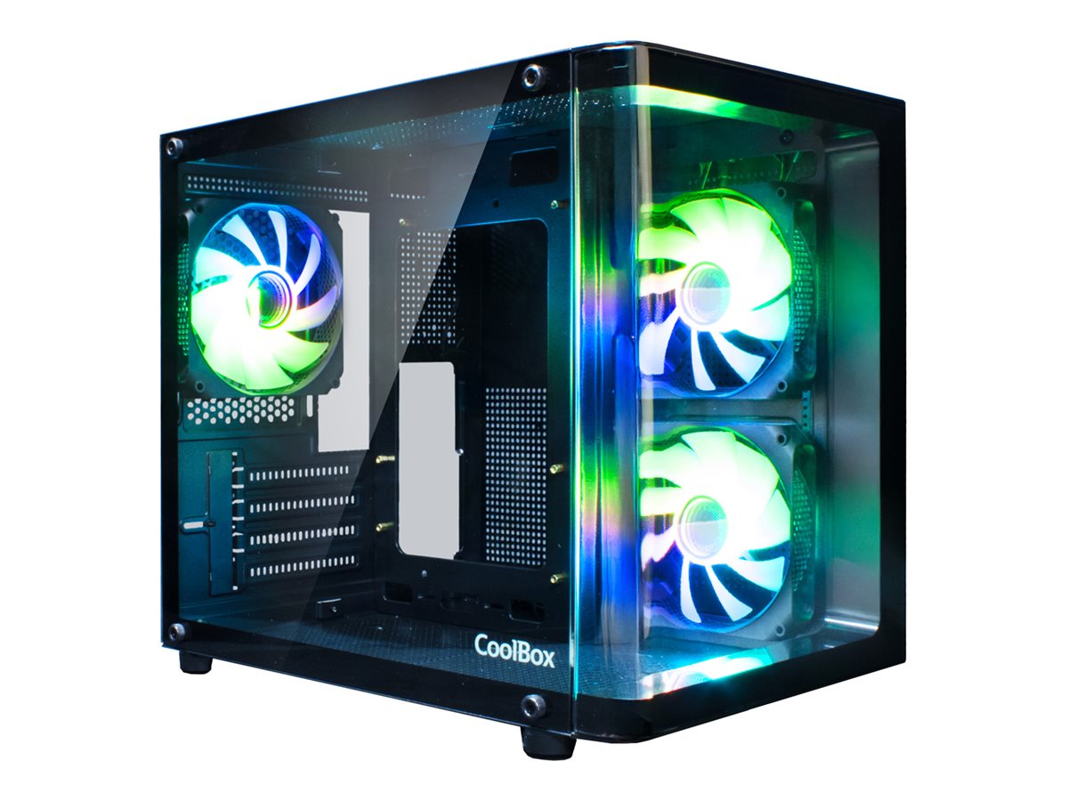 Caixa PC Gaming CoolBox Vision GM100 Micro ATX Vidro Temperado - Imagem 1