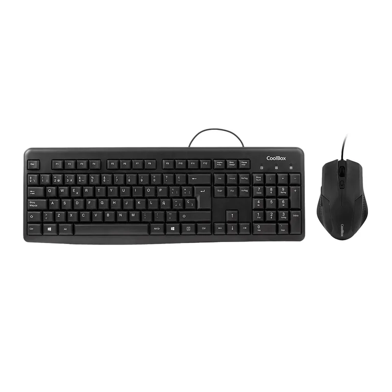 Combo Teclado e Rato CoolBox com Fio USB Preto - Imagem 3