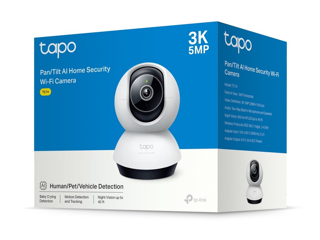 Câmara PTZ Tapo TC74 5MP Wi-Fi Áudio