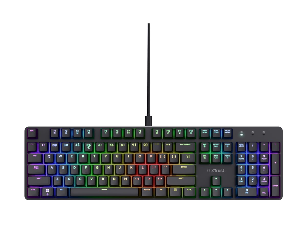 Teclado Trust GXT 871 Zora Mecânico Completo Retroiluminado PT Preto - Imagem 2