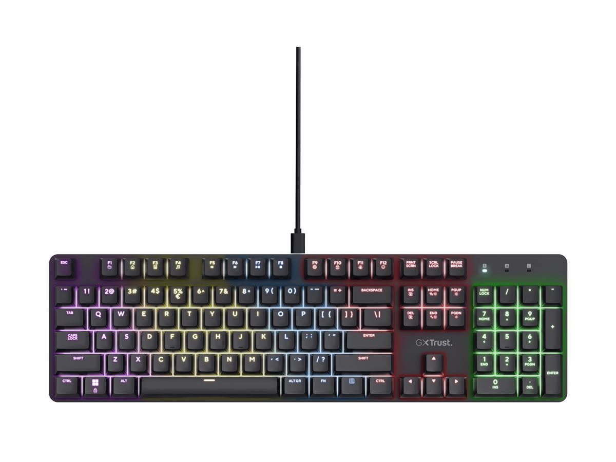 Teclado Trust GXT 871 Zora Mecânico Completo Retroiluminado PT Preto - Imagem 3