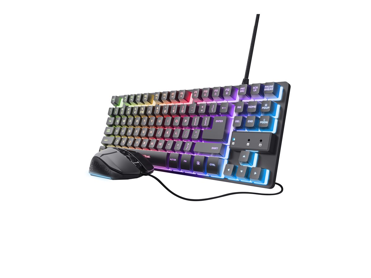 Kit Teclado Rato Trust GXT 798 TKL Retroiluminado Português Preto - Imagem 3