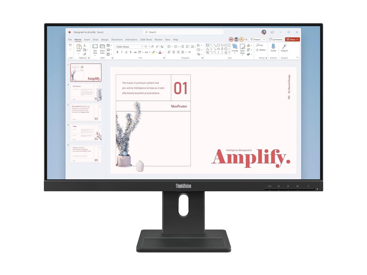 Monitor Lenovo ThinkVision E24-40 24" Full HD 100Hz IPS Preto - Imagem 2